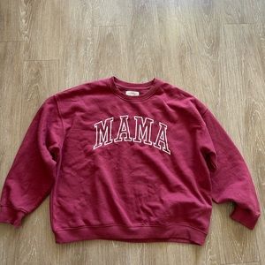 XXL embroidered MAMA crew neck